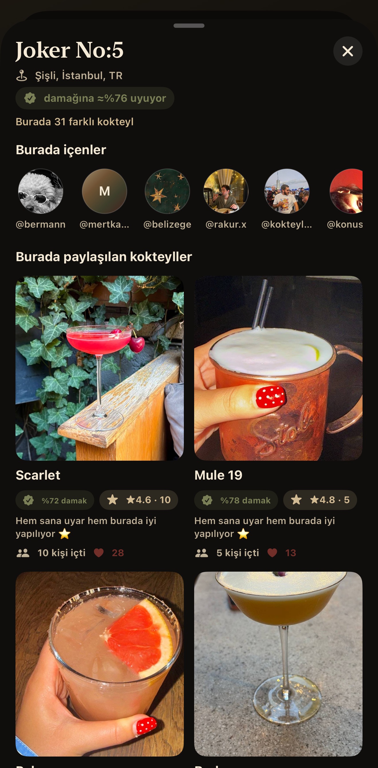 Rakur — Mekâna göre uyum